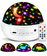 COOLNIGHT front view of white projector showing clean design and easy bedside use