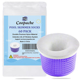 Coopache front packaging showing 60 skimmer socks and bulk value for quick replacement