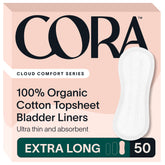 Cora pack front view showing extra long liner count and benefits