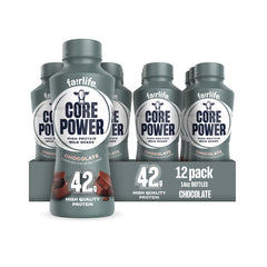 Core Power front packaging showing chocolate bottle and recovery focus