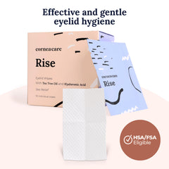 CorneaCare Rise wipe fabric texture close-up showing soft weave for gentle cleansing