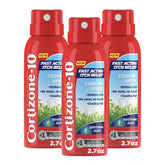 Cortizone 10 front packaging showing 3-pack and key benefits