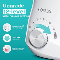 COSLUS E1 pressure control close-up displaying 12 settings for adjustable comfort