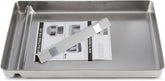 COSPARX front view of stainless steel tray showing durable build and fit