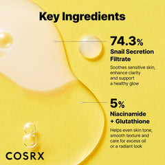 COSRX clear essence texture on fingertip for lightweight hydration