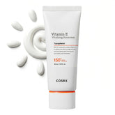 COSRX front packaging of Vitamin E Sunscreen showing SPF 50 benefit