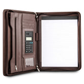 COSSINI front view brown padfolio showing polished professional appearance and organized impression