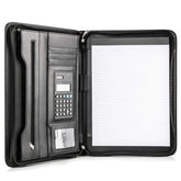 COSSINI portfolio front exterior in black vegan leather for polished professional look