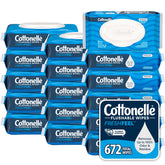 Cottonelle front packaging showing 16-pack and wipe count benefit