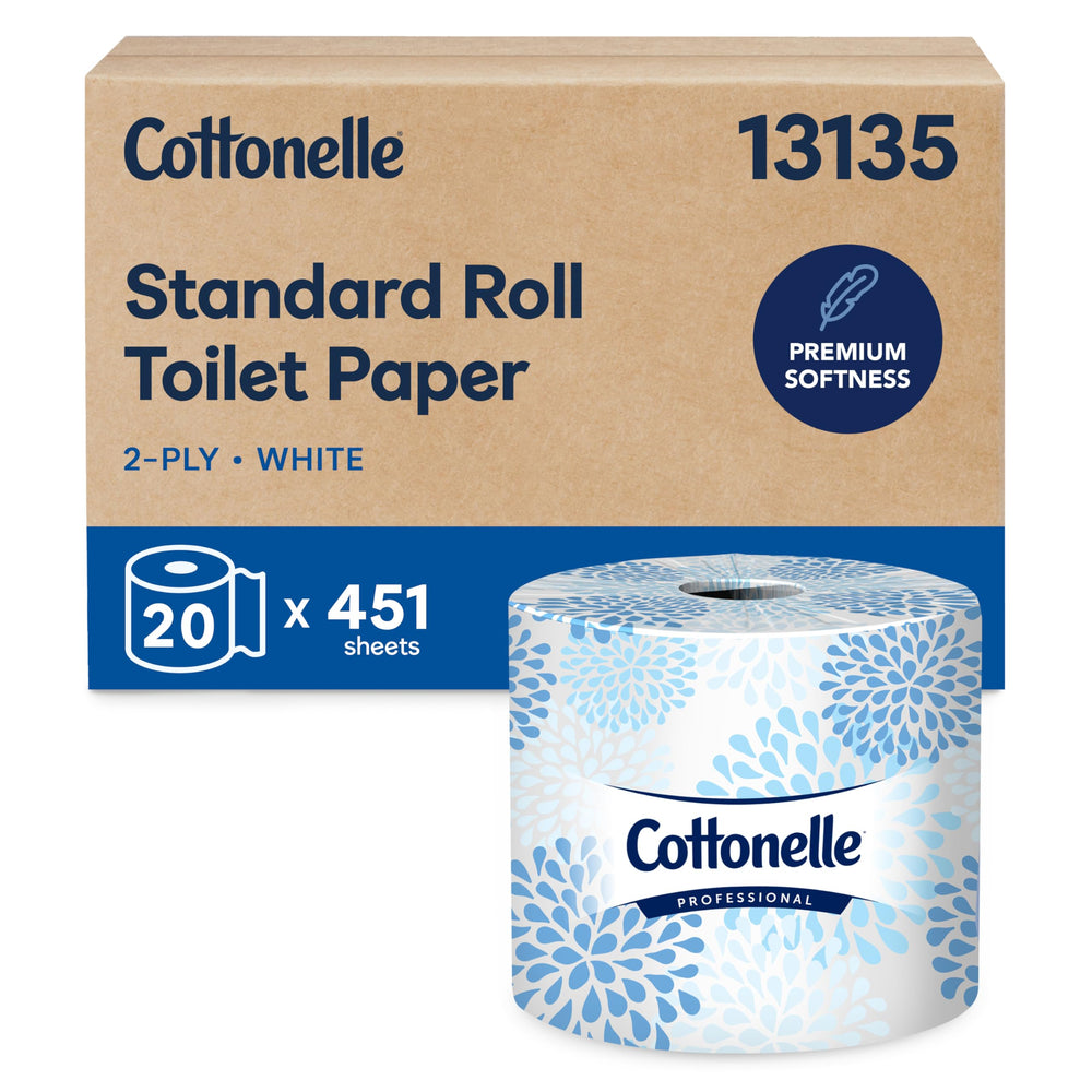 Cottonelle Professional front packaging showing bulk 20-roll case and clean presentation benefit