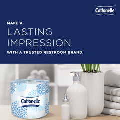 Cottonelle Professional patterned sheet close-up signaling softness and guest appeal