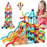 COUOMOXA front packaging showing 42-piece magnetic educational set for toddlers