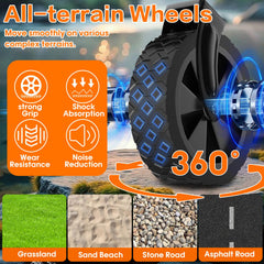 COZEER 360-degree wheel close-up for smooth all-terrain rolling