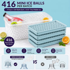 Cozy Kitchen Essentials stacked trays in freezer saving space and organizing ice