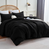 CozyLux full comforter front view showing black finish and clean look for stylish bedding