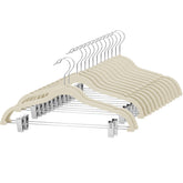 cozymood front view of pack of 24 velvet hangers showing organized storage benefit