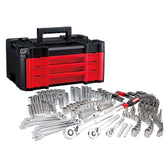 CRAFTSMAN front view of full 262-piece kit showing organized storage and quick selection