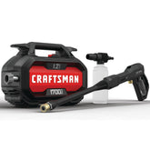 CRAFTSMAN front view of compact pressure washer showing portability and storage benefit