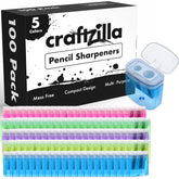 Craftzilla sharpener front view showing compact design and bright colors for easy use