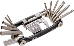 All implements deployed from Crankbrothers tool showing hex, torx, screwdrivers and wrenches benefit complete toolkit