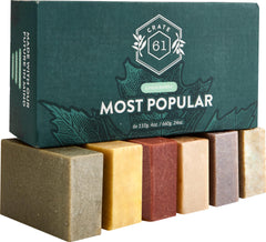 Crate 61 Organics close-up of soap surface texture highlighting creamy lather potential