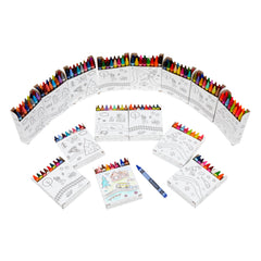 Crayola crayon box with included mini coloring page for added activity