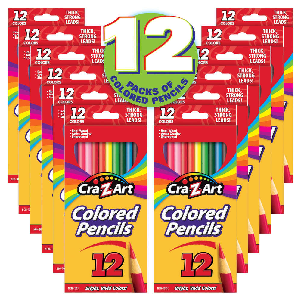 Cra-Z-Art front packaging showing twelve 12-count boxes and bulk value