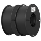 Creality black PLA spool front view showing neat winding and ready-to-print benefit