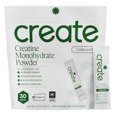 Create front pouch showing 30 single‑serve stick packs and compact convenience