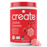 Create front packaging showing sour cherry flavor and benefits