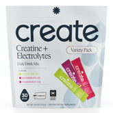 Create variety pack front box showing three flavors and convenience