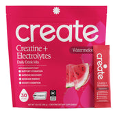 Create front packaging showing watermelon flavor and benefits