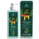 Creip bottle front view showing label and clean design benefit of clarity