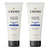 Cremo front packaging showing two 6 fl oz tubes and clear product benefit