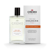 Cremo bottle front view showing sleek design and travel-ready size