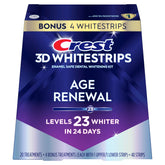 Crest 3D Whitestrips box front showing product and benefits for confidence