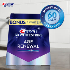 Crest 3D Whitestrips being applied to teeth demonstrating easy at-home use