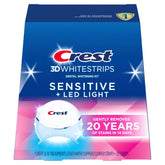 Crest 3DWhite Sensitive front packaging showing kit contents and benefits