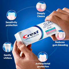 Activated foam texture from Crest Gum Detoxify demonstrating gumline coverage