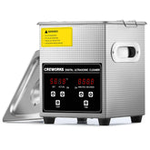 CREWORKS front view showing compact cleaner and benefits fast home cleaning