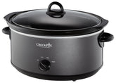 Crock-Pot front view charcoal showing controls and large capacity benefit