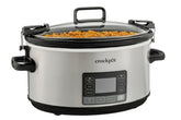 Crock-Pot front view stainless steel showing sturdy design and reliability
