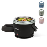 Crock-Pot front view showing black licorice finish and compact design for portability