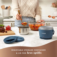 Crock-Pot lid seal detail demonstrating leak-resistant spill protection