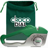 Croco Dial front-angle view showing compact sharpener and easy-turn dial benefit