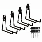 CRXCRC front view of four black wall hooks showing durable finish and compact pack benefit