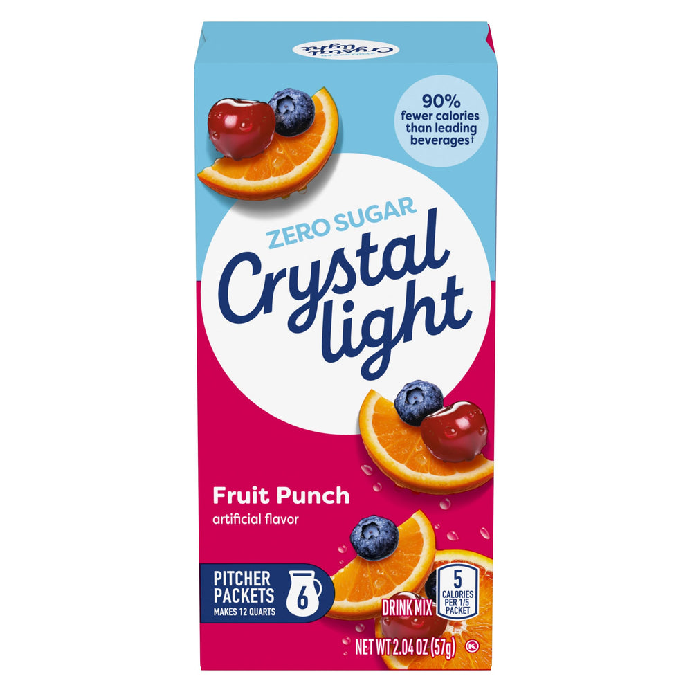 Crystal Light front packaging showing brand and low-calorie benefit
