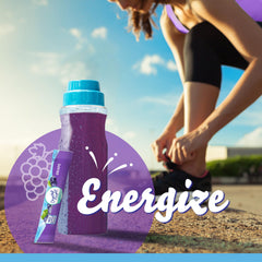Crystal Light grape mixed in a bottle showing convenient on-the-go hydration benefit