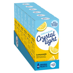 Crystal Light packets tucked in a bag pocket for portable hydration on the move