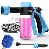 Crywag foam gun front view showing compact design and easy hose connection for convenience